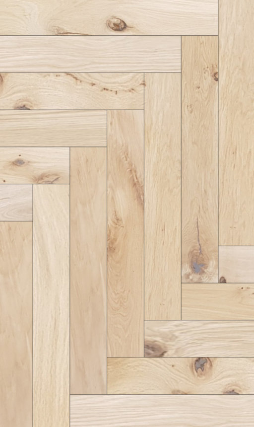 Tradition Classics Herringbone Engineered Oak Flooring, Rustic, Unfinished, 120x15x600mm