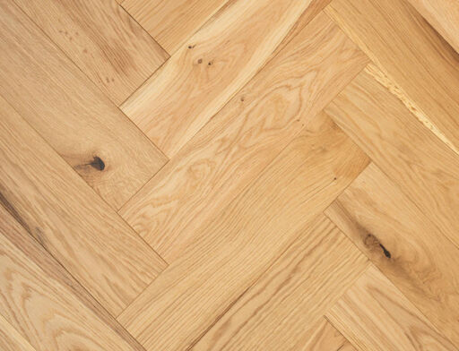Lodingen Engineered Oak Flooring, Herringbone, Rustic, Brushed & Oiled, 125x15x600mm