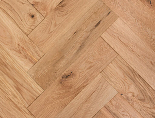 Harstad Engineered Oak Flooring, Herringbone, Rustic, Oiled, 125x15x600mm