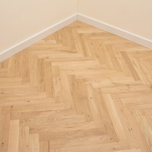 Tradition Classics Solid Oak Parquet Flooring Blocks, Unfinished, Rustic, 70x22x350mm