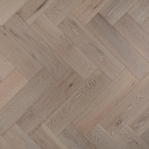 Tradition Engineered Oak Parquet Flooring, Herringbone, White Washed, Brushed & Matt Lacquered, 150x14x600mm