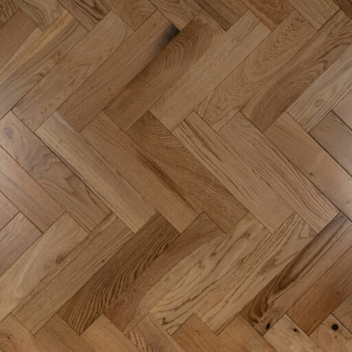 Tradition Engineered Oak Parquet Flooring, Natural, Lacquered, 90x18x400mm