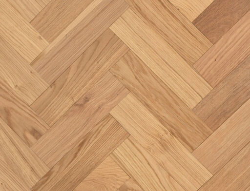 Maloy Engineered Oak Flooring, Herringbone, Rustic, Brushed & Oiled, 80x10x300mm Image 1