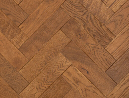 Forde Engineered Oak Flooring, Herringbone, Rustic, Golden Brushed & Oiled, 80x10x300mm Image 1