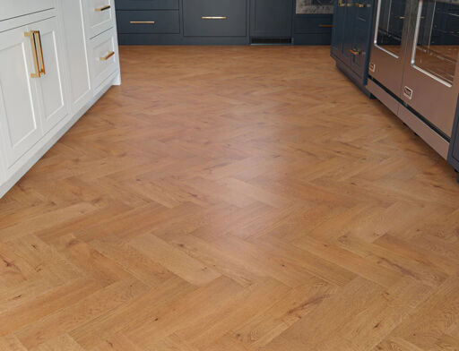 Forde Engineered Oak Flooring, Herringbone, Rustic, Golden Brushed & Oiled, 80x10x300mm Image 2