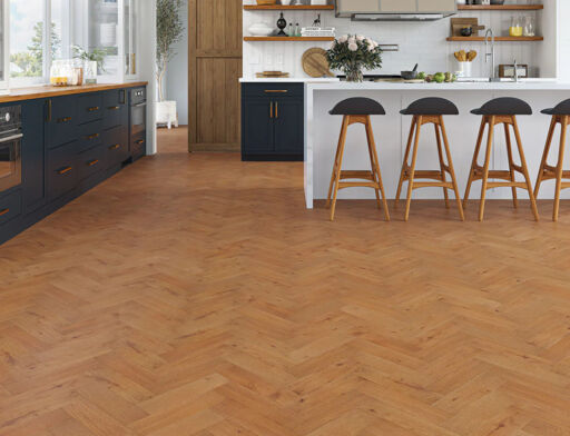 Forde Engineered Oak Flooring, Herringbone, Rustic, Golden Brushed & Oiled, 80x10x300mm Image 3