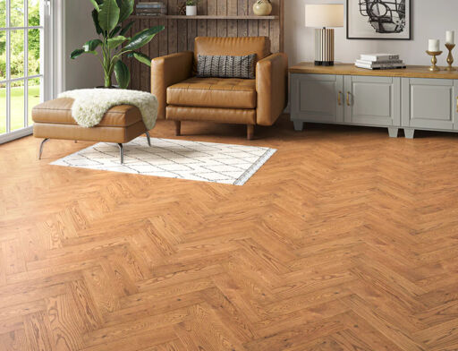 Rognan Engineered Oak Flooring, Herringbone, Rustic, Oiled, 80x20x350mm Image 3