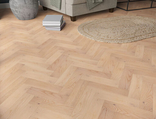 Rauland Engineered Oak Flooring, Herringbone, Rustic, Invisible Oiled, 80x10x300mm Image 3