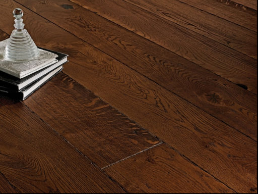 Chene Antique Coffee Engineered Oak Flooring, Distressed Bevel, UV Lacquered 190x20x1900mm Image 1