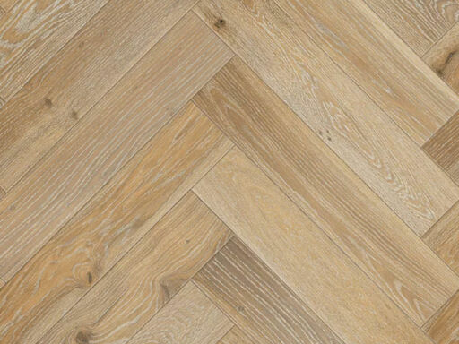 Elka Whitewashed Oak Herringbone Engineered Flooring, 120x14x600mm Image 1