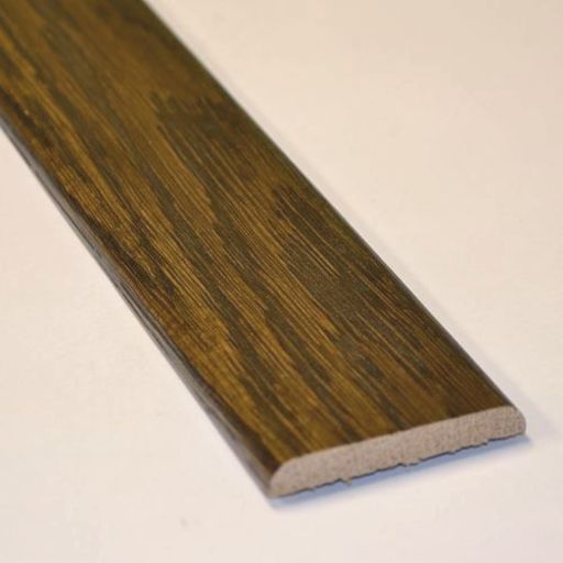 Solid Dark Oak Flat Threshold Strip, Lacquered, 0.9m Image 1