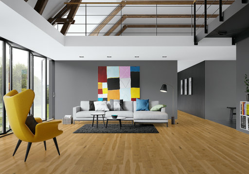Junckers Solid Oak Wood Flooring, Ultra Matt Lacquered, Variation, 140x20.5 mm Image 1