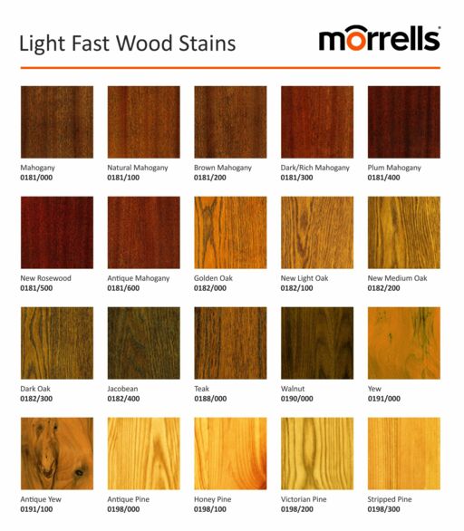 Morrells Light Fast Stain New Rosewood, 1L Image 3