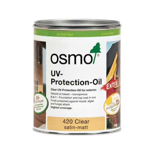 Osmo UV-Protection Oil Clear Extra With Active Ingredients, 0.75L Image 1