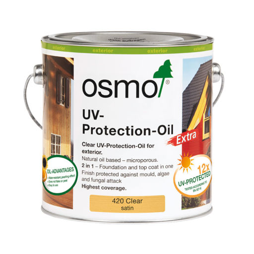 Osmo UV-Protection Oil Clear Extra With Active Ingredients, 2.5L Image 1