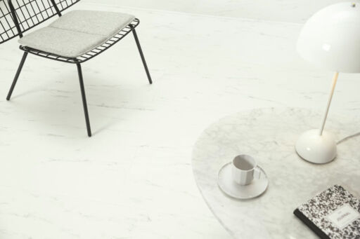 QuickStep Alpha Oro Base, Marble Carrara White Vinyl Flooring, 303x4x610mm Image 2