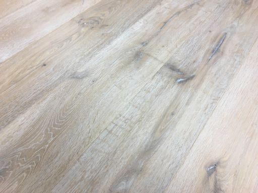 Tradition Antique Engineered Oak Flooring, Distressed, Brushed, Smoked White Oiled, 2200x15x220 mm Image 3