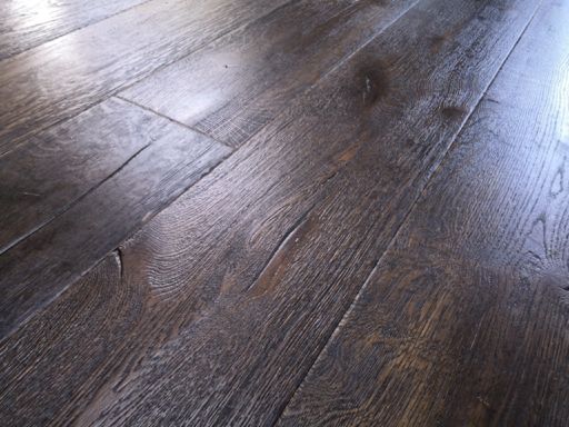 Tradition Antique Engineered Oak Flooring, Distressed. Brushed, Black Oiled, 220x15x2200mm Image 6