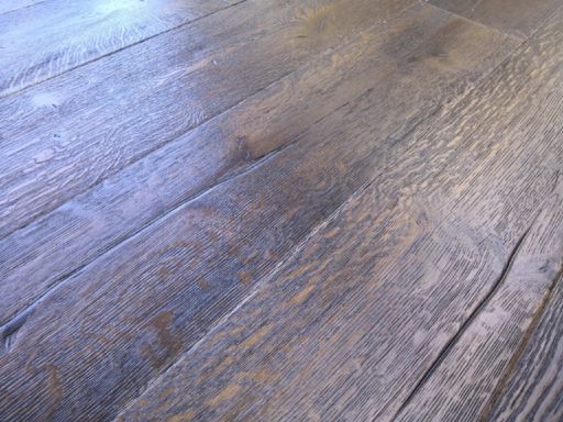 Tradition Antique Engineered Oak Flooring, Distressed. Brushed, Black Oiled, 220x15x2200mm Image 5