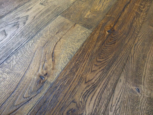 Tradition Antique Oak Engineered Flooring, Rustic, Distressed, Brushed, Dark Brown, 190x20x1900mm Image 4