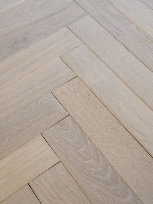 Tradition Classics Herringbone Engineered Oak Flooring, WIT MAT, Brushed, Oiled, 70x15x350 mm Image 1