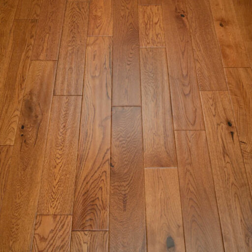 Tradition Engineered Golden Oak Flooring, Handscraped, Rustic, Lacquered, RLx125x18mm Image 4