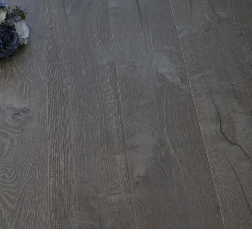 Tradition Engineered Oak Flooring,  Rock Grey, Brushed, Matt Lacquered, 190mm x14mm x 1900mm Image 2