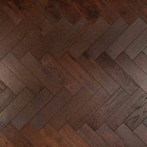 Tradition Engineered Oak Herringbone Flooring, Walnut Stain, Brushed, Matt Lacquered, 80x18x300mm Image 1