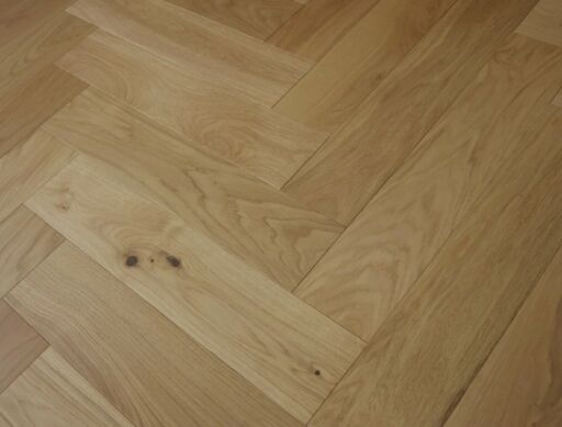 Tradition Engineered Oak Parquet Flooring, Herringbone, Brushed & Matt Lacquered, 125x14x600mm Image 3