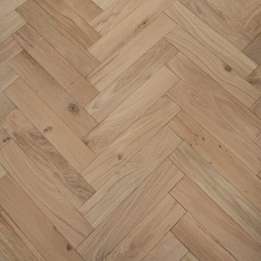 Tradition Engineered Oak Parquet Flooring, Herringbone, Natural, Unfinished 90x14x450mm Image 2