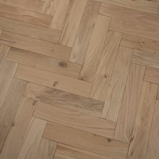 Tradition Engineered Oak Parquet Flooring, Herringbone, Natural, Unfinished 90x14x450mm Image 4