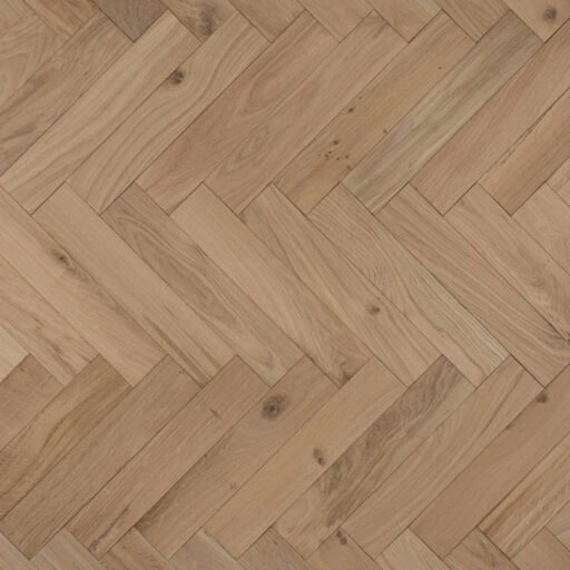 Tradition Engineered Oak Parquet Flooring, Herringbone, Natural, Unfinished 90x14x450mm Image 1
