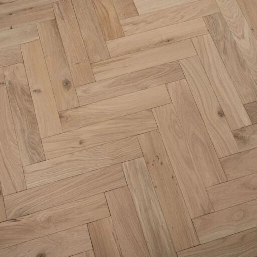 Tradition Engineered Oak Parquet Flooring, Herringbone, Unfinished, Prime, 90x14x450mm Image 3