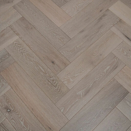 Tradition Engineered Oak Parquet Flooring, Herringbone, Natural, White Washed, Brushed & Matt Lacquered, 150x14x600mm Image 2