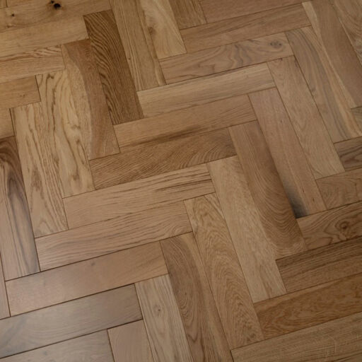 Tradition Engineered Oak Parquet Flooring, Natural, Lacquered, 90x18x400mm Image 4