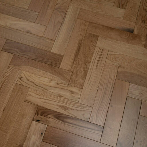 Tradition Engineered Oak Parquet Flooring, Natural, Lacquered, 90x18x400mm Image 3