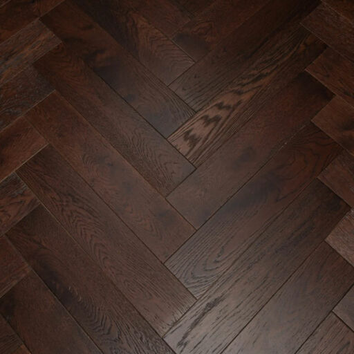 Tradition Engineered Oak Parquet Flooring, Walnut Stain, Brushed, Matt Lacquered, 125x18x600mm Image 2