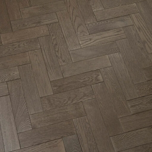 Tradition Herringbone Engineered Oak Parquet Flooring, Gunmetal, Grey, 80x18x300mm Image 3