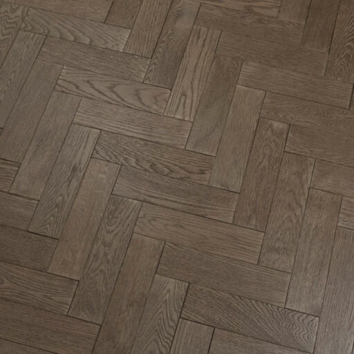 Tradition Herringbone Engineered Oak Parquet Flooring, Gunmetal, Grey, 80x18x300mm Image 2