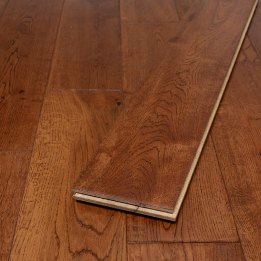 Tradition Solid Golden Oak Hardwood Flooring, Rustic, Handscraped, Matt Lacquered, RLx125x18mm Image 5