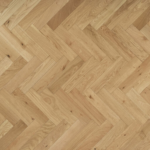 V4 Deco Parquet, Brushed Matt Engineered Oak Flooring, Rustic, Brushed & Matt Lacquered, 90x14x400mm Image 1