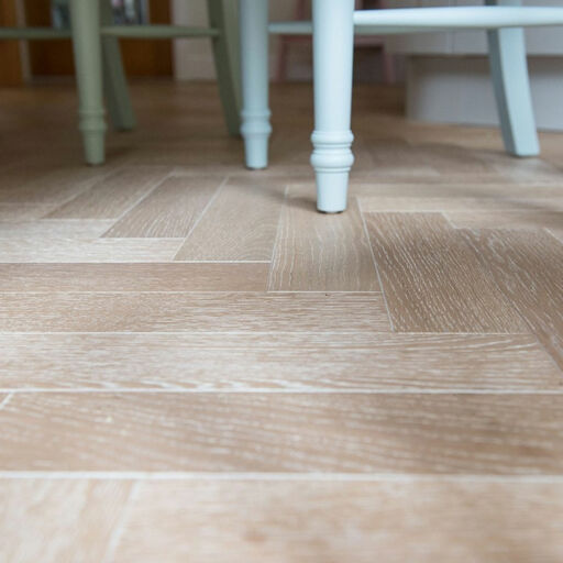 V4 Deco Parquet, Nordic Beach Engineered Oak Flooring, Rustic, Stained, Brushed & Hardwax Oiled, 90x14x400mm Image 4