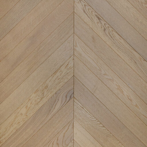V4 Tundra Chevron, Seashell Engineered Oak Flooring, Rustic, Brushed & UV Oiled, 90x9x610mm Image 1