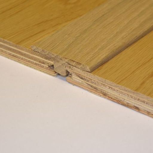Solid Oak T-Shaped Threshold, Lacquered, 90 cm Image 1