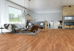 Junckers Beech SylvaRed Solid 2-Strip Wood Flooring, Silk Matt Lacquered, Harmony, 129x14 mm