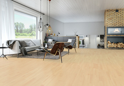 Junckers Nordic Beech Solid 2-Strip Wood Flooring, Ultra Matt Lacquered, Classic, 129x14 mm