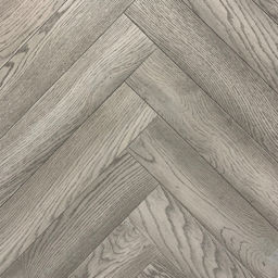 Xylo Silver Grey Engineered Oak Flooring, Rustic, Herringbone, Brushed & UV Lacquered, 125x14x625mm