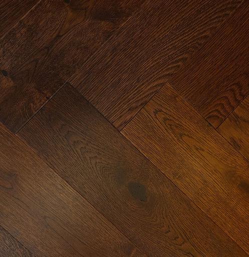 Vision Mocha Oak Engineered Flooring, Herringbone, Matt Lacquered, 725x130x14mm