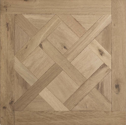 Tradition Classics Versailles Engineered Oak Flooring, Rustic, Smoked, Brushed & Unfinished, 800x20x800 mm