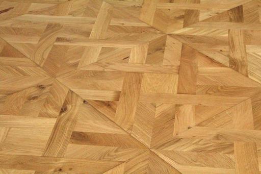 Tradition Select Engineered Oak Parquet Flooring, Brushed, Natural Oiled, 580x20x580mm